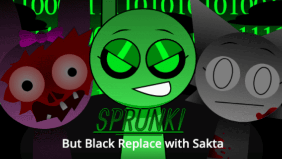 Sprunki But Black Replace With Sakta img